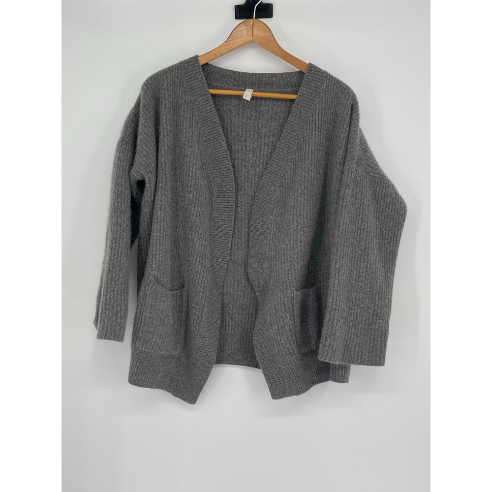 Nap 100% Gray Cashmere Open Front Cardigan Size S Cozycore‎ Soft Casual